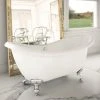 Earl 1750 Double Ended Roll Top Slipper Bath with Chrome Leg Set | Victorian Plumbing -Deals Freestanding Baths Store EARL1750B product