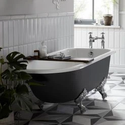 Heritage Essex 2TH Roll Top Cast Iron Bath with Feet - 1700x770mm | Classic Freestanding Bath | Heritage Bathrooms -Deals Freestanding Baths Store ESSEX 2TH BATH D3 460