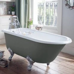 Heritage Essex 2TH Roll Top Cast Iron Bath with Feet - 1700x770mm | Classic Freestanding Bath | Heritage Bathrooms -Deals Freestanding Baths Store ESSEX 2TH BATH D5 460