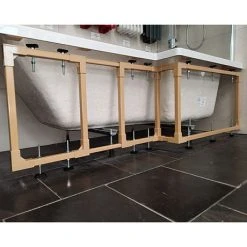Victorian Plumbing Easy Fit 1500-1700mm Extendable Front Bath Frame for L-Shape Baths | Durable Bath Panel