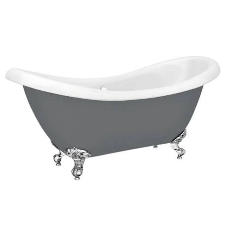 Earl Grey 1750 Double Ended Roll Top Slipper Bath with Ball & Claw Leg Set - Victorian Plumbing 8 Earl Grey 1750 Double Ended Roll Top Slipper Bath with Ball & Claw Leg Set - Victorian Plumbing - Image 6