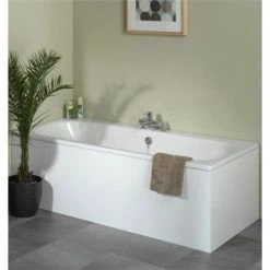 Tavistock Meridian MDF 1700 Plain Front Bath Panel - Gloss White - MPP3W | High-Quality Bath Panels -Deals Freestanding Baths Store F782 d 375