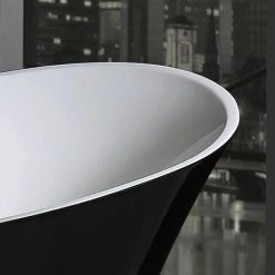 Nova Black Sparkle 1750 Modern Double Ended Slipper Bath - Freestanding Luxury Bath Tub 9 Nova Black Sparkle 1750 Modern Double Ended Slipper Bath - Freestanding Luxury Bath Tub -Deals Freestanding Baths Store FB60 BLK d2 460