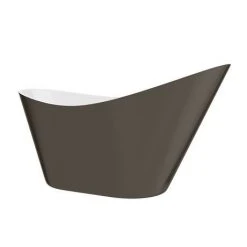 Nova Titanium Silver 1570 Modern Small Freestanding Slipper Bath | Compact Luxury Bath | Nova Bathrooms -Deals Freestanding Baths Store FB62TSIL n d1 460