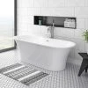 Alps 1660 x 735 Modern Roll Top Bath - Freestanding Luxury Bath Tub -Deals Freestanding Baths Store FB808 AF prod