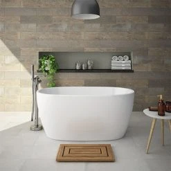 Snowden 1300 Small Modern Freestanding Bath - Compact Luxury for Contemporary Bathrooms