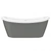 1770 x 775 Gloss Grey Double Ended Slipper Roll Top Bath - Victorian Plumbing 2 1770 x 775 Gloss Grey Double Ended Slipper Roll Top Bath - Victorian Plumbing -Deals Freestanding Baths Store GRY17BTH p