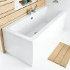 Hudson Reed High Gloss White MDF End Bath Panel - Durable & Stylish Bathroom Solution -Deals Freestanding Baths Store HR WHT END np