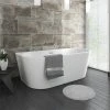 Apollo 1500 x 750mm Small Back To Wall Modern Curved Bath | Victorian Plumbing 2 Apollo 1500 x 750mm Small Back To Wall Modern Curved Bath | Victorian Plumbing -Deals Freestanding Baths Store LBT40W p
