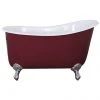 JIG Lyon Cast Iron Roll Top Slipper Bath with Feet - 1370x730mm | Hurlingham Baths 1 JIG Lyon Cast Iron Roll Top Slipper Bath with Feet - 1370x730mm | Hurlingham Baths -Deals Freestanding Baths Store Lyon P