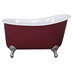JIG Lyon Cast Iron Roll Top Slipper Bath with Feet - 1370x730mm | Hurlingham Baths
