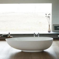 Clearwater Teardrop Petite 1690 x 820mm ClearStone Gloss White Bath - Premium Natural Stone Bath