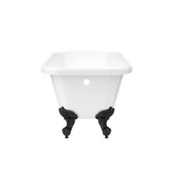 Bromley 1780 Single Ended Roll Top Bath with Matt Black Leg Set | Victorian Plumbing -Deals Freestanding Baths Store MBBROM1780B detail3 460