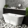 Arezzo Mileto Square Back to Wall Modern Freestanding Bath - 1500 x 760mm