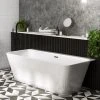 Mileto Square Back to Wall Modern Bath 1700 x 800mm - Sleek Freestanding Design | Victorian Plumbing -Deals Freestanding Baths Store MBTW17W prod