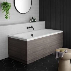 Brooklyn Grey Avola Wood Effect Bath Panel - Durable & Stylish Bath Panels in Various Sizes -Deals Freestanding Baths Store MPD n d2 460