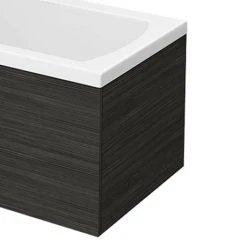 Brooklyn Black End Bath Panel for 1700mm L-Shaped Baths - MPD631 | Stylish & Durable Bathroom Accessory