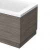 Brooklyn Grey Avola Wood Effect End Bath Panels - Durable & Stylish Bathroom Solution -Deals Freestanding Baths Store MPDE nw p