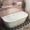 Monza 1700 x 800 Double Ended Free Standing Back To Wall Bath - Modern Freestanding Bath