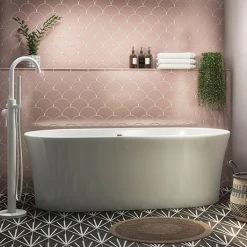 Monza 1700 x 800 Curved Double Ended Freestanding Bath - Modern Luxury Design