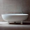 Clearwater Lacrima Natural Stone Bath - Hand Polished White - 1690 x 800mm - N12 -Deals Freestanding Baths Store N12 Lrg 670