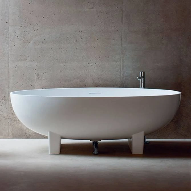 Clearwater Lacrima Natural Stone Bath - Hand Polished White - 1690 x 800mm - N12 3 Clearwater Lacrima Natural Stone Bath - Hand Polished White - 1690 x 800mm - N12