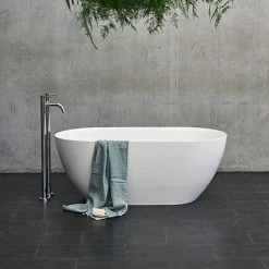 Clearwater Formoso Grande 1690 x 800mm ClearStone Matt White Bath | Natural Stone Luxury Bath