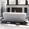 Clearwater Vicenza Natural Stone Hand Polished White Bath - 1800 x 800mm - N7DCS | Luxury Stone Bathtub