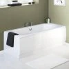 Nuie White Acrylic Front Bath Panel - 4 Size Options | Durable & Stylish Bath Panels -Deals Freestanding Baths Store NAP153 PN
