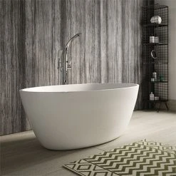 Hudson Reed Grace L1500 x W760mm Round Freestanding Bath - Modern Luxury Bath Tub - NBB001