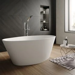 Hudson Reed Rose L1510 x W760mm Oval Freestanding Bath - NBB002 | Modern Freestanding Baths