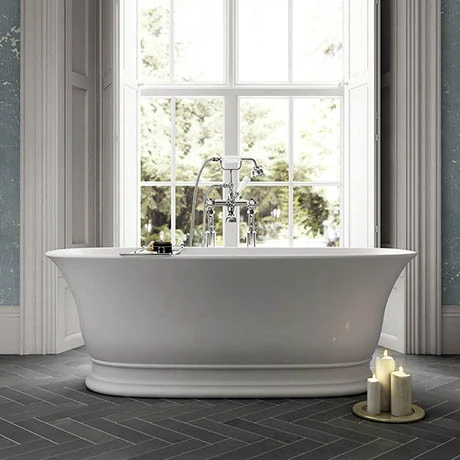 Old London Farringdon L1555 x W740mm Double Ended Freestanding Roll Top Bath - NBB004 3 Old London Farringdon L1555 x W740mm Double Ended Freestanding Roll Top Bath - NBB004