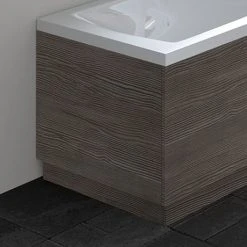 Hudson Reed Grey Avola 700 End Straight Bath Panel - OFF570 | Premium Bath Panels