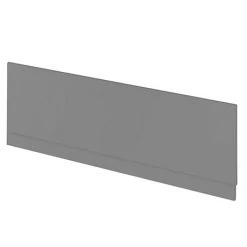 Hudson Reed Gloss Grey 1700mm Front Straight Bath Panel - OFF977 | Premium Bath Panels