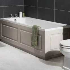 York 700mm Grey Traditional End Bath Panel & Plinth - Victorian Plumbing -Deals Freestanding Baths Store OLP211 detail1 460