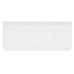 Orion Matt Grey Back To Wall Modern Square Bath - 1700 x 740mm | Victorian Plumbing -Deals Freestanding Baths Store ORI17GRY NW D3 460