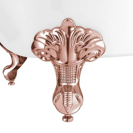 Bromley 1780 Single Ended Roll Top Bath with Rose Gold Leg Set | Victorian Plumbing 4 Bromley 1780 Single Ended Roll Top Bath with Rose Gold Leg Set | Victorian Plumbing - Image 2