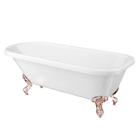 Bromley 1780 Single Ended Roll Top Bath with Rose Gold Leg Set | Victorian Plumbing 6 Bromley 1780 Single Ended Roll Top Bath with Rose Gold Leg Set | Victorian Plumbing - Image 4