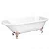 Bromley 1780 Single Ended Roll Top Bath with Rose Gold Leg Set | Victorian Plumbing