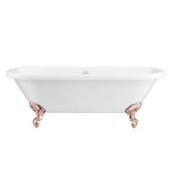 Duke 1795 Traditional Roll Top Bath with Rose Gold Leg Set | Victorian Plumbing -Deals Freestanding Baths Store RGDUKE1795B d2 460
