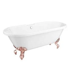 Duke 1795 Traditional Roll Top Bath with Rose Gold Leg Set | Victorian Plumbing -Deals Freestanding Baths Store RGDUKE1795B n d3 460