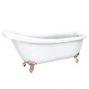 Oxford 1710 Roll Top Slipper Bath with Rose Gold Leg Set | Victorian Plumbing -Deals Freestanding Baths Store RMOX1710B p