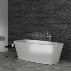Ideal Standard Adapto 1700 x 800mm Freestanding Double Ended Bath with Clicker Waste - Modern Freestanding Bath -Deals Freestanding Baths Store T465801 D2 460 1