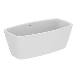 Ideal Standard Adapto 1550 x 800mm Freestanding Double Ended Bath with Clicker Waste - Modern Luxury Bath for Contemporary Bathrooms