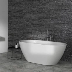 Ideal Standard Adapto 1550 x 750mm Oval Freestanding Double Ended Bath with Clicker Waste - T465901 | Modern Freestanding Baths -Deals Freestanding Baths Store T465901 D4 460