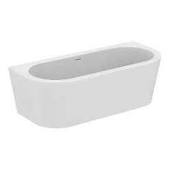 Ideal Standard Adapto 1800 x 800mm D-Shape Freestanding Bath with Clicker Waste - Modern Luxury Bath | T466001