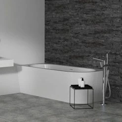 Ideal Standard Adapto 1780 x 780mm Double Ended Corner Bath with Clicker Waste - Modern Freestanding Bath -Deals Freestanding Baths Store T466101 D1 460