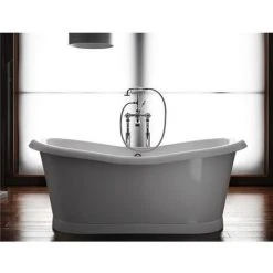 Clearwater Boat 1800 x 885 Traditional Freestanding Bath - T6C | Double Ended Roll Top Bath -Deals Freestanding Baths Store T6C d2 375