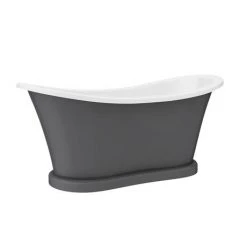 Trafalgar Grey 1685 x 745 Double Ended Slipper Roll Top Bath | Luxurious Freestanding Bath Tub -Deals Freestanding Baths Store TGRY1685 n d5 460