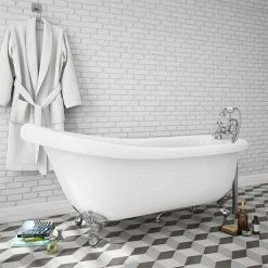 Oxford 1710 Roll Top Slipper Bath - Freestanding Victorian-Style Bathtub